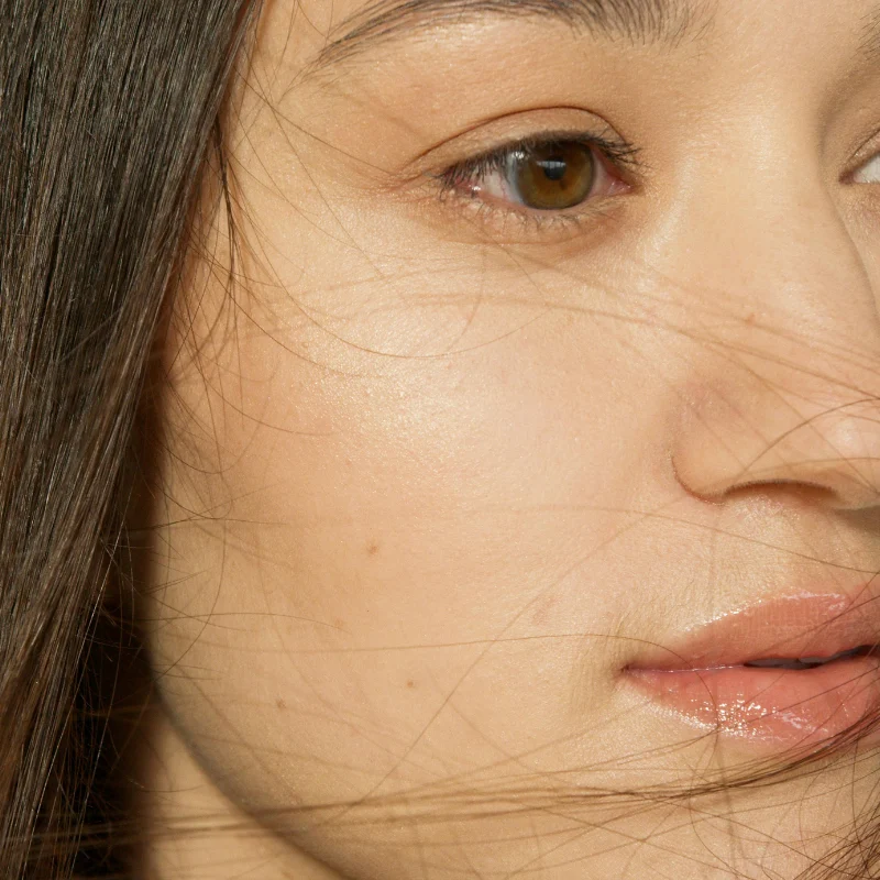 Healthy calm skin after consistent minimal skincare routine